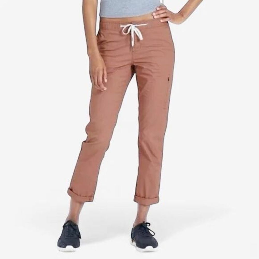 NWOT** Vuori Dura Terra Pant VW401 Organic Cotton Ripstop Size S LONG Terracotta